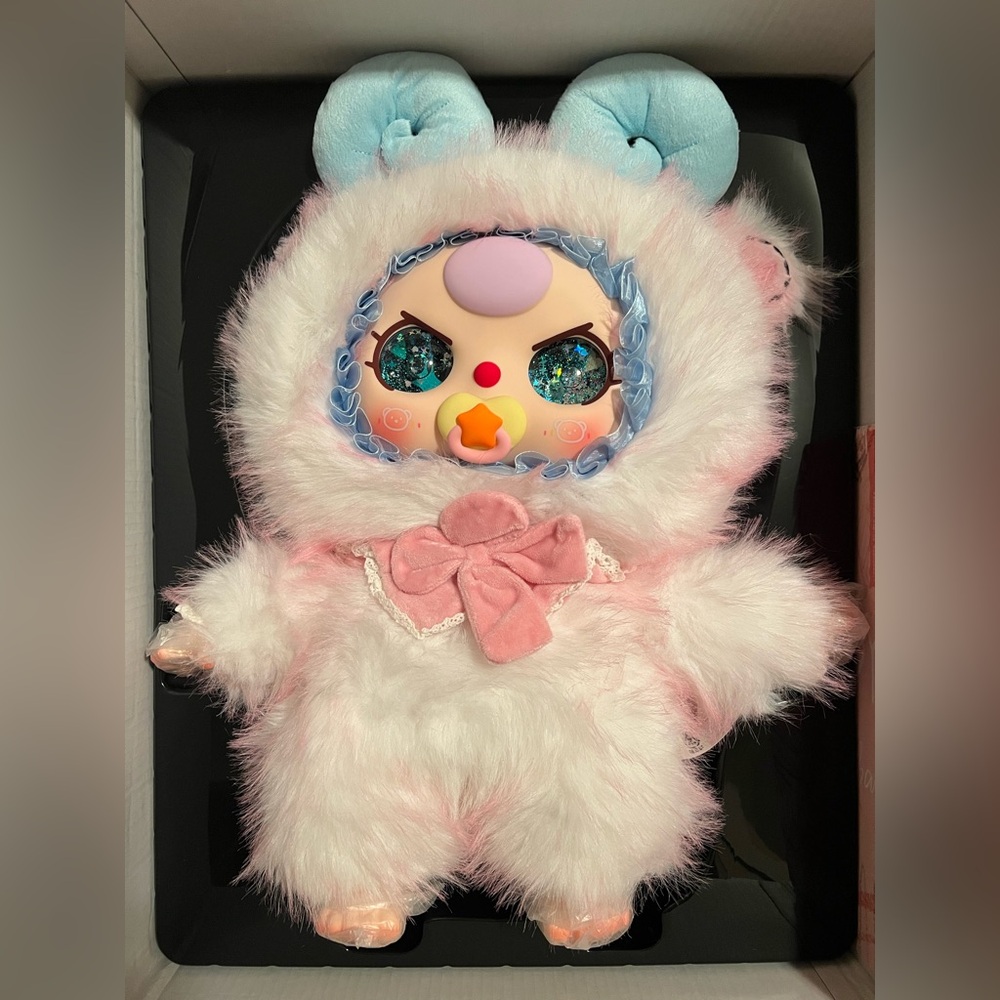 NIB AI 800% Baby Three Ram Pacifier Liquid Glitter Eyes